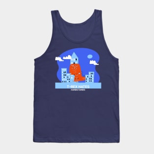 T-Rex Hates hand satnds Tank Top